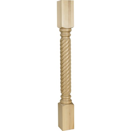 Hardware Resources 3-1/2" Wx3-1/2"Dx35-1/2"H White Birch Rope Post P3WB
